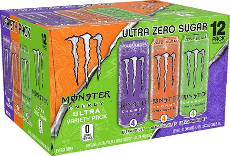 (12 Cans) Monster Ultra VP, Ultra Sunrise, Ultra Violet, Ultra Paradise ...