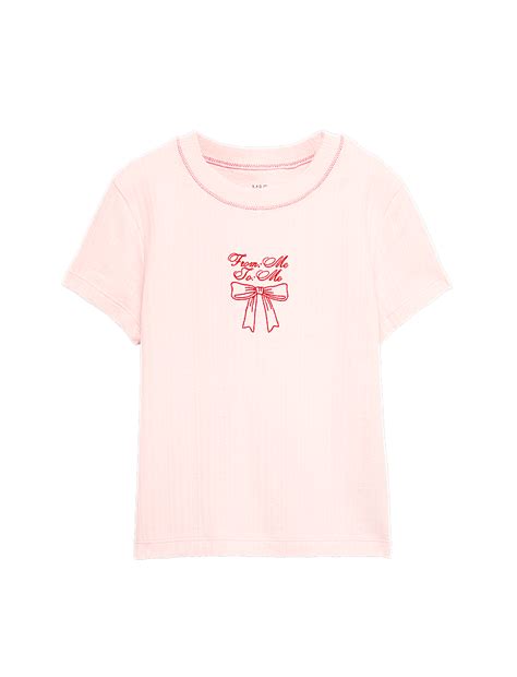 Buy Pure Cotton Bow Baby T-Shirt (6-16 Yrs) at Marks & Spencer