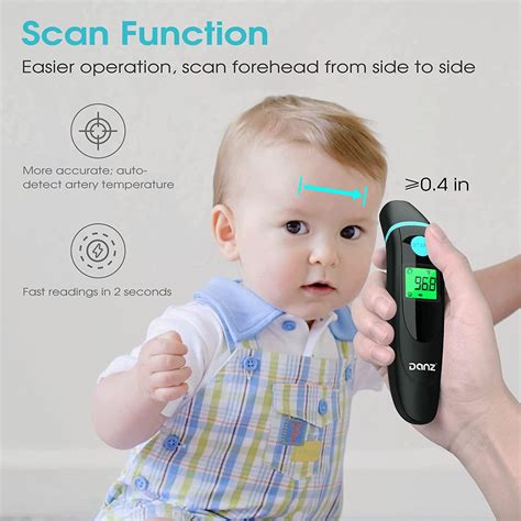 Forehead and Ear Thermometer for Adults and Kids - No Touch Digital Thermometer with Fever Alarm ...