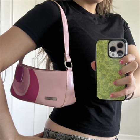 Stunning 2000s branded jane Norman pink mini bag -... - Depop