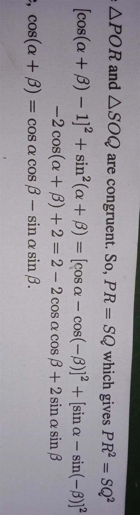derivation of cos(x+y) - Brainly.in