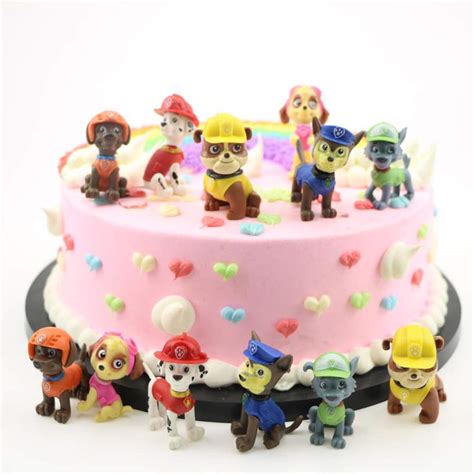 Buy 12PCS Paw Patrol dogs cake topper Cup cake topper mini Figurines ...