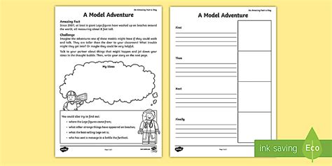A Model Adventure Worksheet / Worksheet