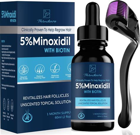 Amazon.com : 5% Minoxidil Hair and Beard Growth Serum - Natural Extracts, Biotin & Caffeine ...