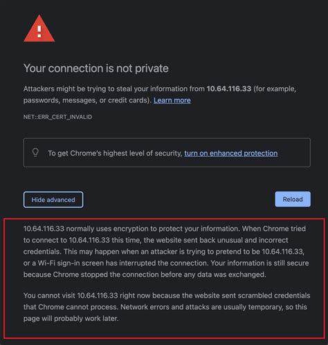 How to bypass the “Your connection is not private” warning in Google ...