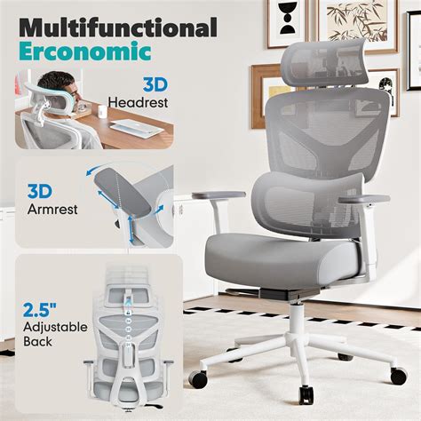 MOLENTS Ergonomic Office Chair, High Back Mesh Desk Chair India | Ubuy