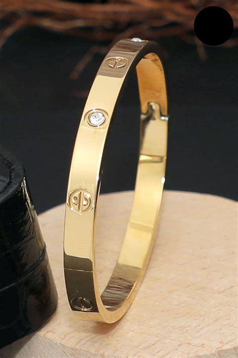 Kaashmaala Crystal 18K Anti-Tarnish Bangle Kada Bracelet