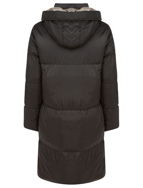 Women’s Long Oversized Padded Black Hooded Winter Coat | SuitsMe