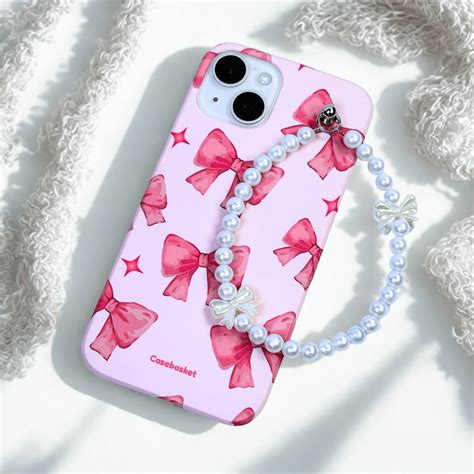 Pinkitty Bow Pearl Fall Chain Phone Cover – Casebasket