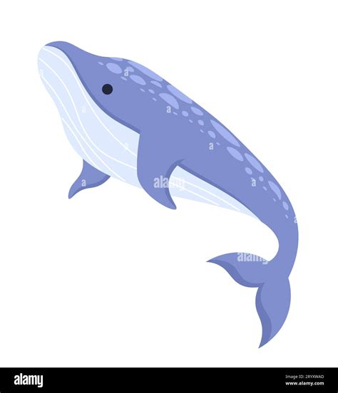 Whale humpback underwater 2D cartoon character Stock Vector Image & Art ...