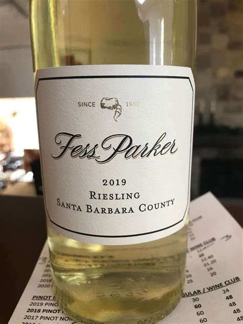 2019 Fess Parker Riesling Santa Barbara County, USA, California ...