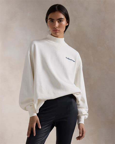 Logo Fleece Mockneck for Women | Ralph Lauren® IN