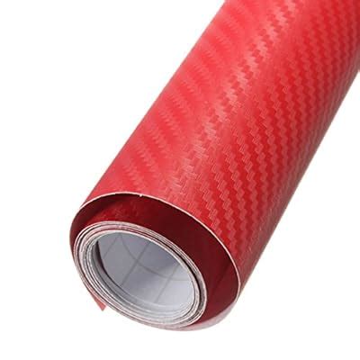 Buy DIYAH 3D Red Carbon Fiber Film Twill Weave Vinyl Sheet Roll Wrap ...
