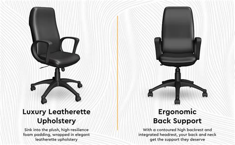 GODREJ INTERIO Pride Premium Leatherette High Back Executive Ergonomic ...