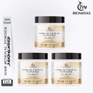 Biomidas Hair Removal Powder (Sandalwood Fragrance) Men & Women 300 gms ...