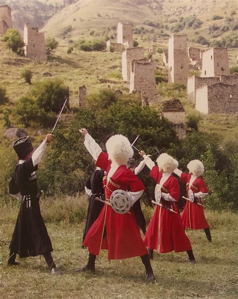 Ingush dancers in traditional attire. From the book “13 adats of the ...