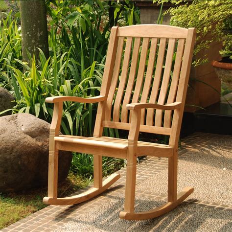 Richmond Solid Teak Wood Outdoor Rocking Chair – Cambridge Casual