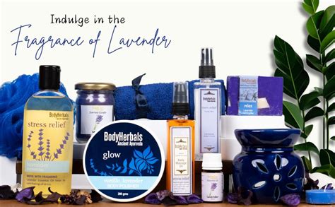 Buy BodyHerbals De-Stress Lavender Skincare Gift Set For Women and Men ...