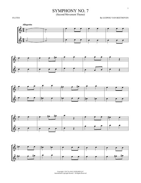 Ludwig van Beethoven "Symphony No. 7 In A Major, Second Movement ...