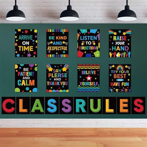Pajean 18 Pieces Classroom Rules Poster Classroom India | Ubuy