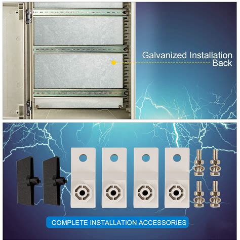 VEVOR NEMA Enclosure, 20 x 16 x 8 inches, NEMA 4X Fiberglass Steel ...