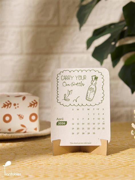 Planet Positive Seed Paper Calendar 2026 | Sustainable | Plantable