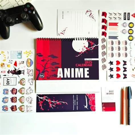 Anime 2025 Flip Table Calendar Box Set [Darkmode Version] | 3 Sticker ...