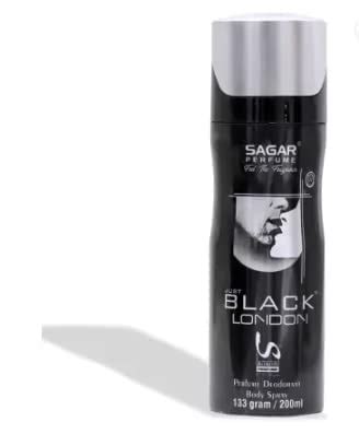 Buy SAGAR Just Black london Deodorant Spray 200ml With Just Black ...