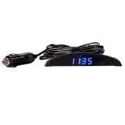 Electronic Clock LED Display 8V-26V Car Voltmeter Thermometer -Black ...