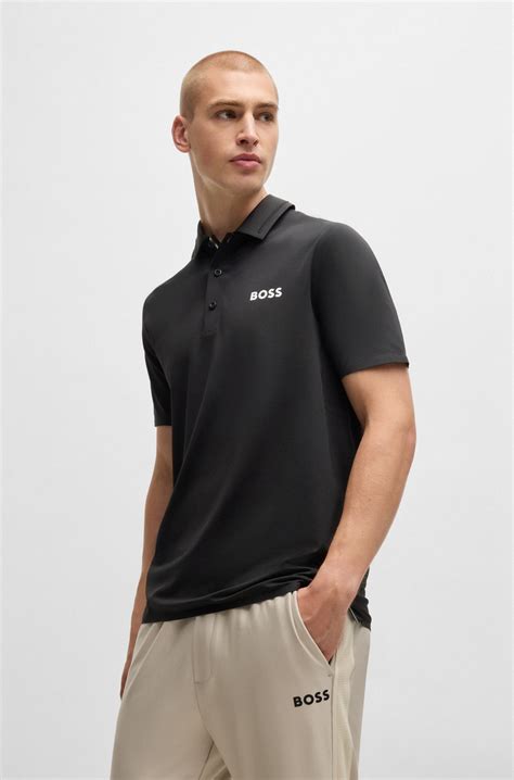 BOSS - BOSS x Matteo Berrettini slim-fit polo shirt with UV protection ...