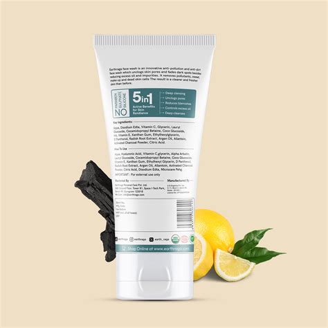 Earthraga Activated Charcoal Face Wash | Deep Cleansing Facewash ...