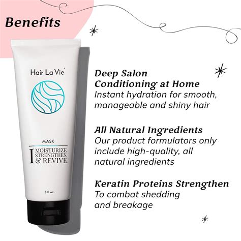 Hair La Vie Hair Mask & Deep Conditioner with Coconut Oil, Argan Oil ...