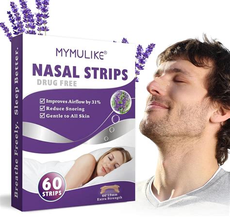 Amazon.com: MYMULIKE Nasal Strips for Snoring, 60 Count Lavender Nasal ...