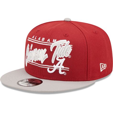 Men's New Era Crimson Alabama Crimson Tide Team Script 9FIFTY Snapback Hat