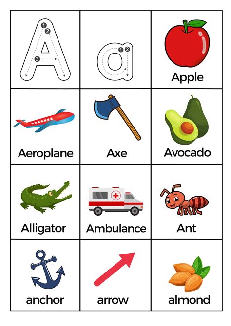 Words That Begin With The Letter A Worksheet