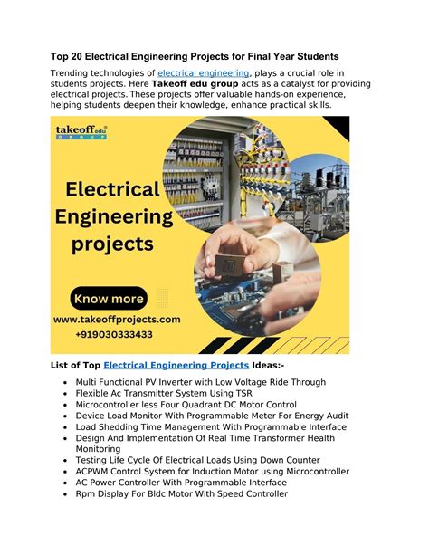 Electrical Engineering Design Projects
