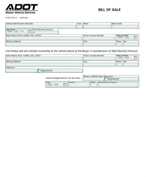 Free Printable Travel Trailer Bill of Sale Forms For All 50 States ...