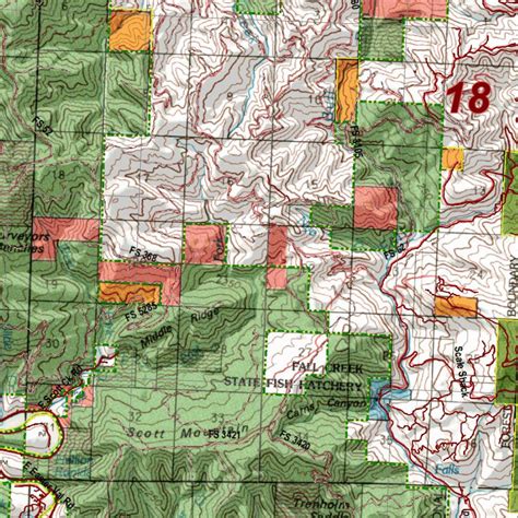 Oregon Hunting Unit 18, Alsea Land Ownership Map map by HuntData LLC ...
