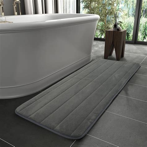 "HUIMART Long Length Memory Foam Bathroom Rug Mat, 16"" x 47"", Non ...