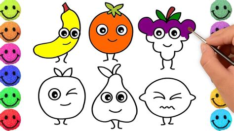 simple fruits to draw