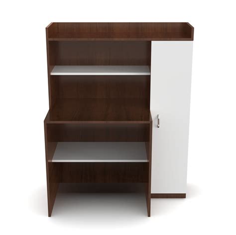 Carvin Study Table with Storage and BookShelf - Brazilian Walnut and ...