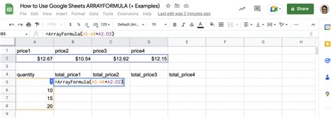 Image result for Array Formula Function