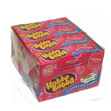 Hubba Bubba Wrigley's Original Flavour Chunky and Bubbly Bubble Gum, 1. ...