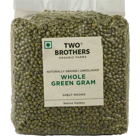 Two Brothers Organic Farms Whole Green Gram Moong 500gm – Khyaal ...