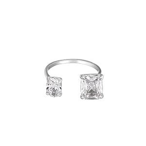 GIVA 925 Silver Anushka Sharma Silver Zircon Together Forever Ring ...
