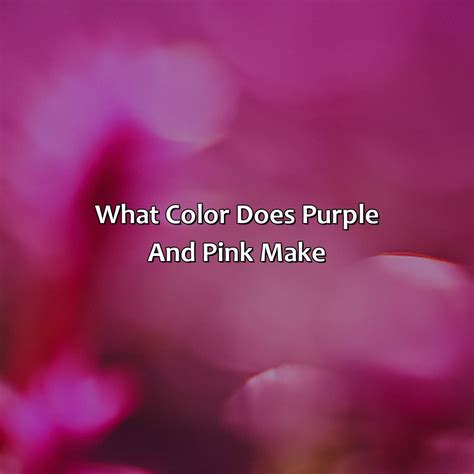 What Color Does Purple And Pink Make - colorscombo.com