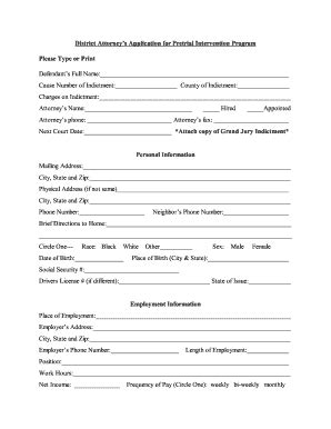 Fillable Online msda14 District Attorney's Application for Pretrial ...