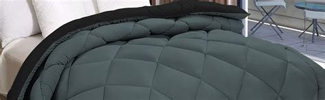 Cloth Fusion Pacifier Microfibre Reversible AC Comforter ,Double (Black ...
