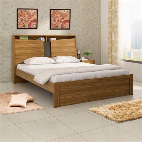 Buy Quadro Flex King Bed - Brown from Home Centre at just INR 84998.0