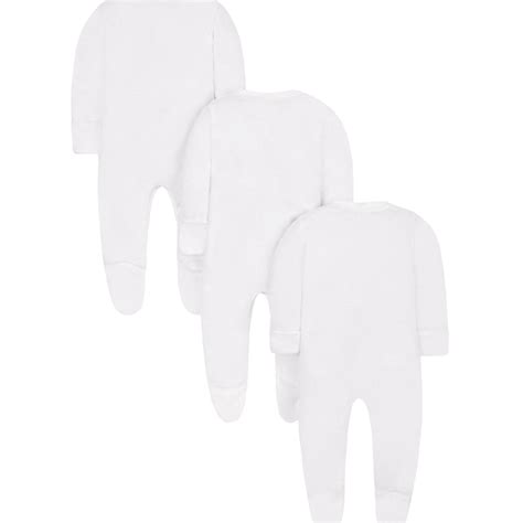 Buy Unisex Full Sleeves Sleepsuit - Pack Of 3 - White Online at Best ...